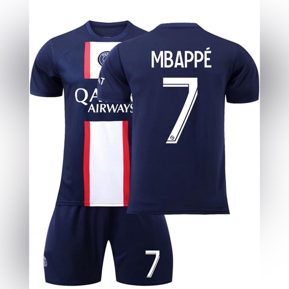 Other - VELpen Boys Home No.7 Soccer T-Shirt Kids/Youth Short sleeve Sports 3 Set Blue